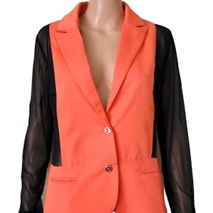 Black and orange blazer